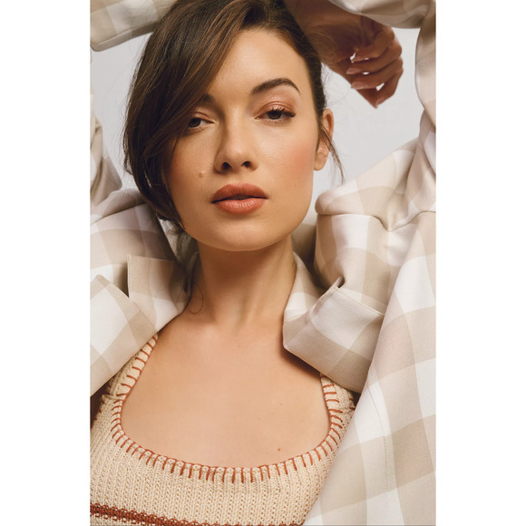 Anthropologie Maeve Gingham Blazer - New Large - Picture 4 of 5